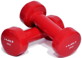 some dumbbells