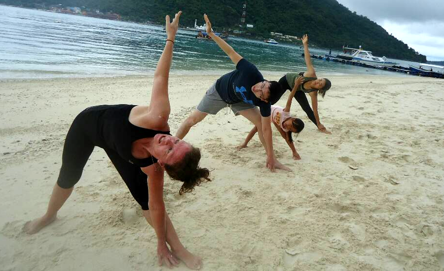 Fitness in the sunset